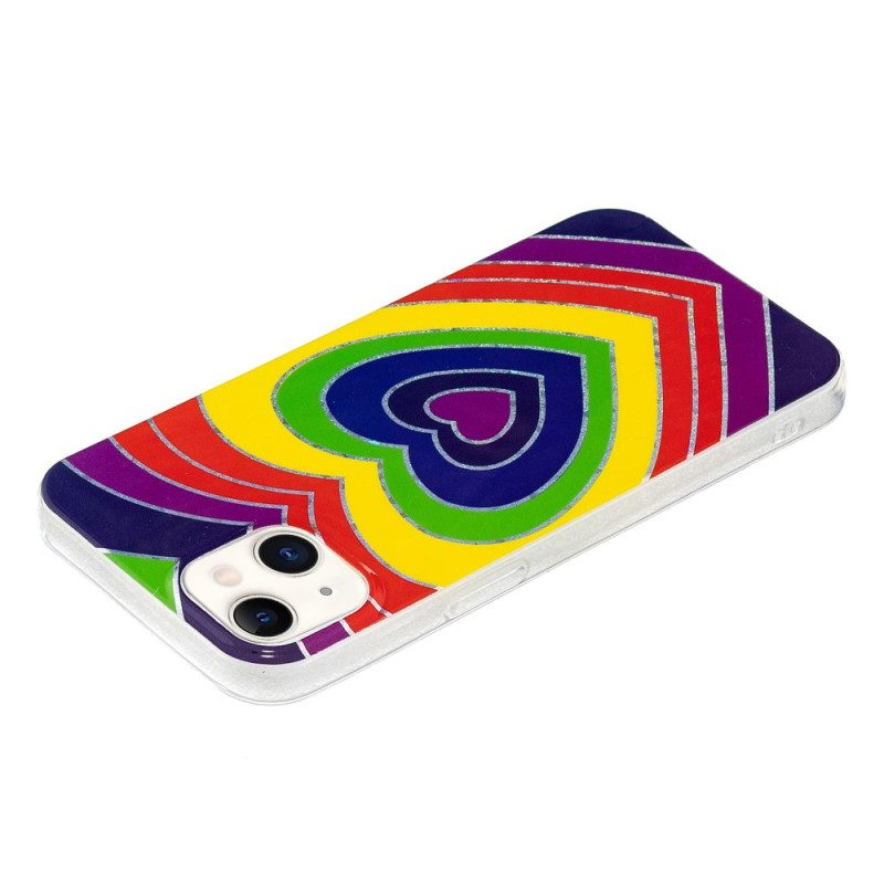 Cover iPhone 15 Plus Cuore Psichedelico