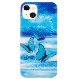 Cover iPhone 15 Plus Farfalle Fluorescenti