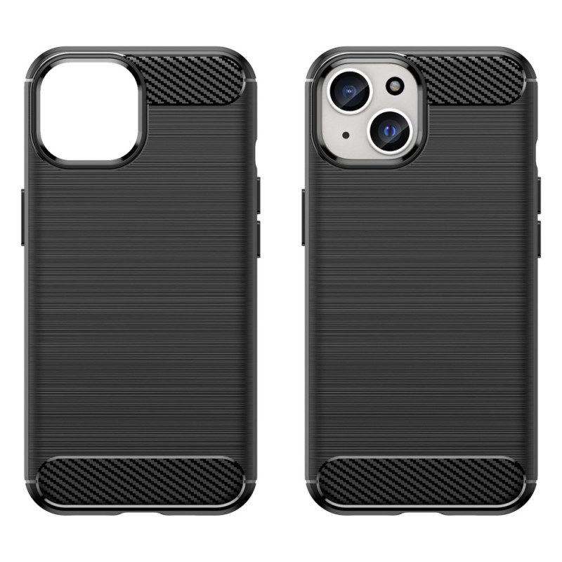 Cover iPhone 15 Plus Fibra Di Carbonio Spazzolata