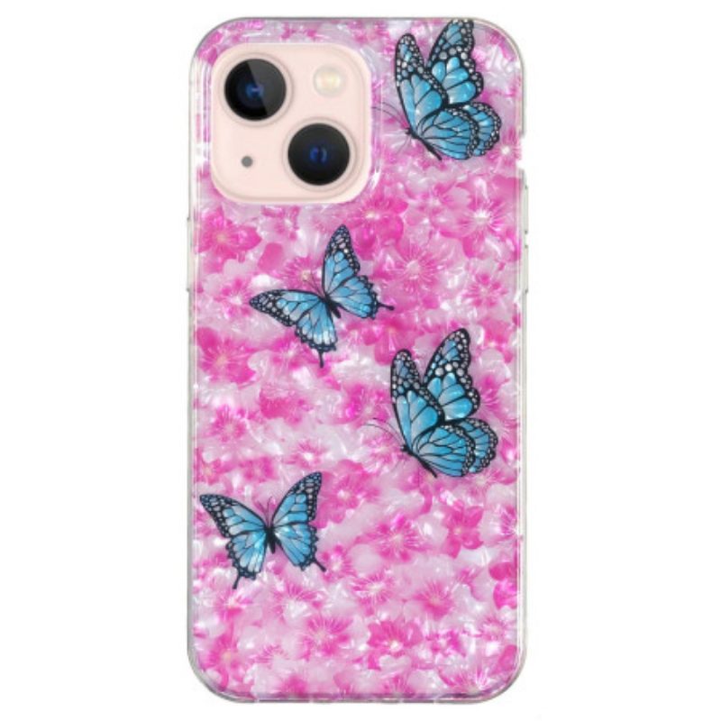 Cover iPhone 15 Plus Fiori E Farfalle