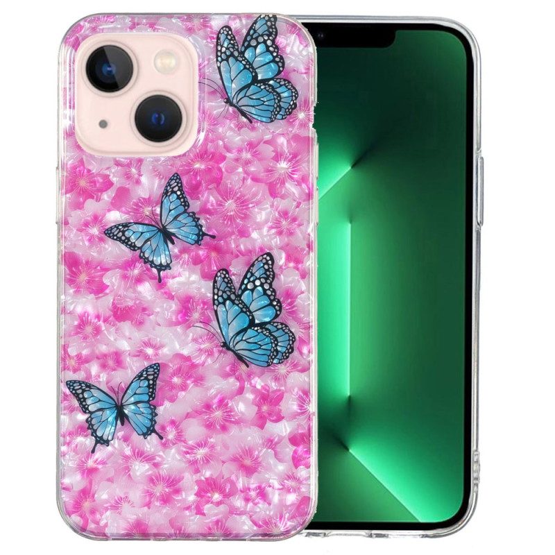 Cover iPhone 15 Plus Fiori E Farfalle