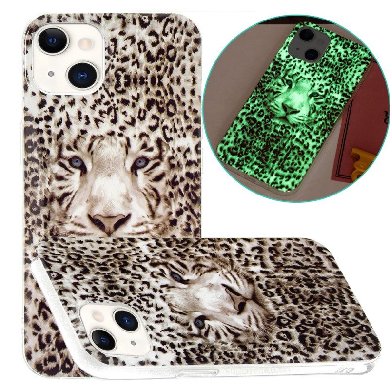 Cover iPhone 15 Plus Leopardo Fluorescente