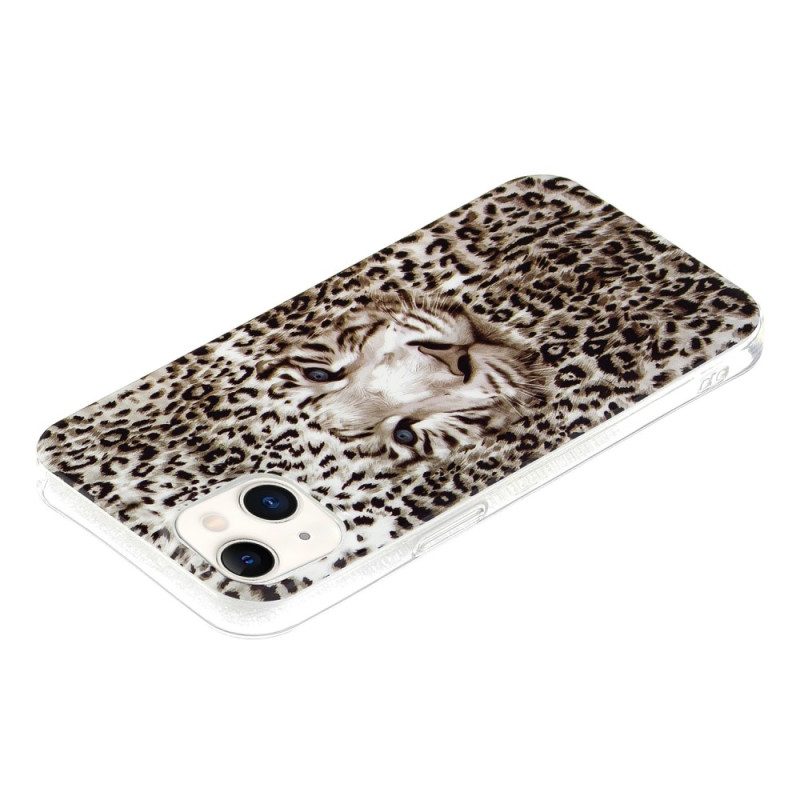 Cover iPhone 15 Plus Leopardo Fluorescente