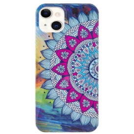 Cover iPhone 15 Plus Mandala Fluorescente