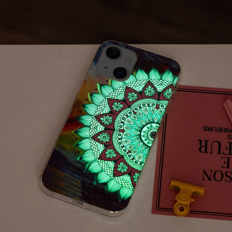 Cover iPhone 15 Plus Mandala Fluorescente