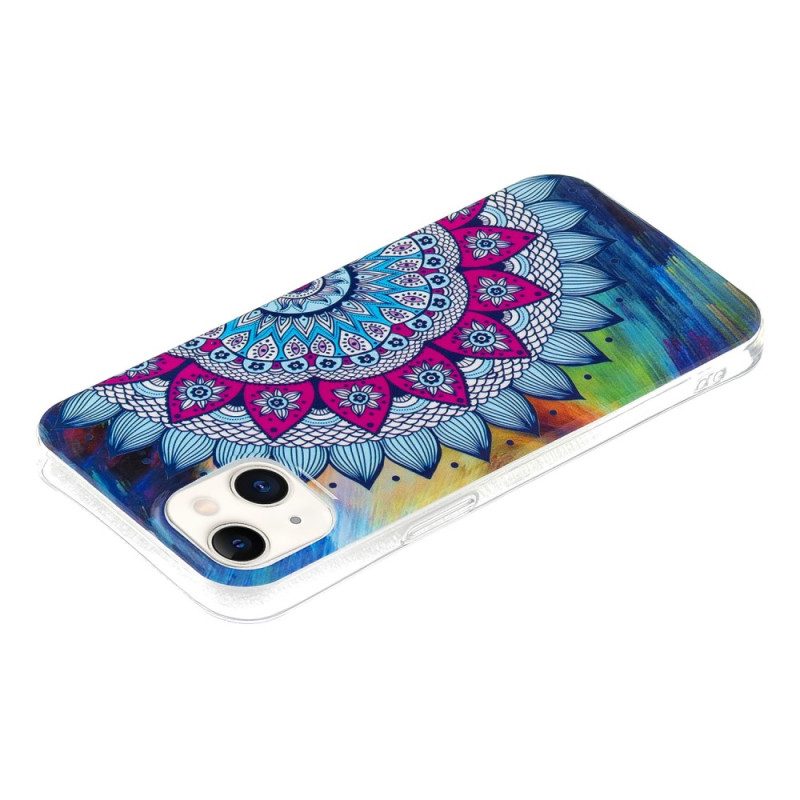 Cover iPhone 15 Plus Mandala Fluorescente