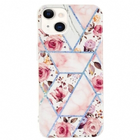 Cover iPhone 15 Plus Marmo Floreale