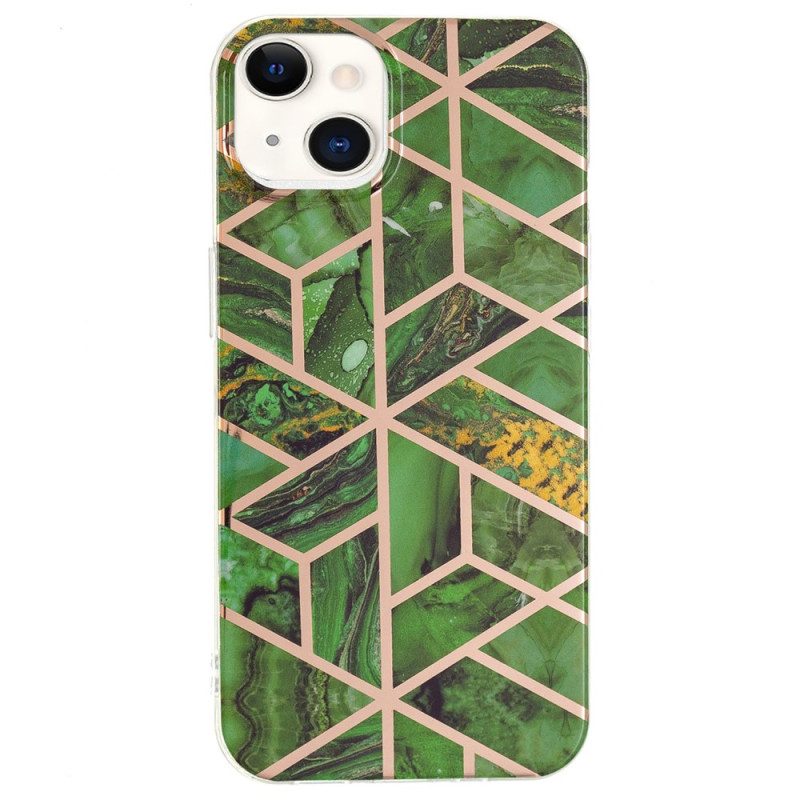 Cover iPhone 15 Plus Marmo Geometrico Appariscente