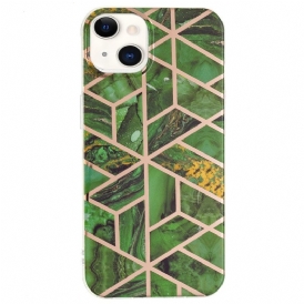 Cover iPhone 15 Plus Marmo Geometrico Appariscente