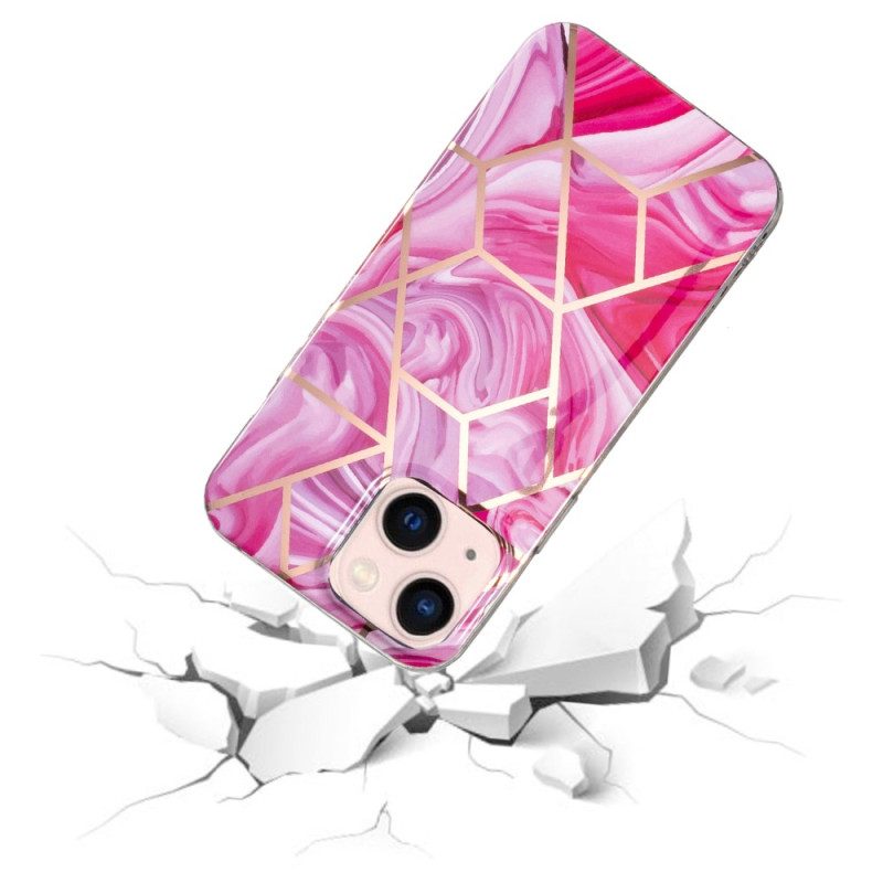 Cover iPhone 15 Plus Marmo Geometrico Appariscente