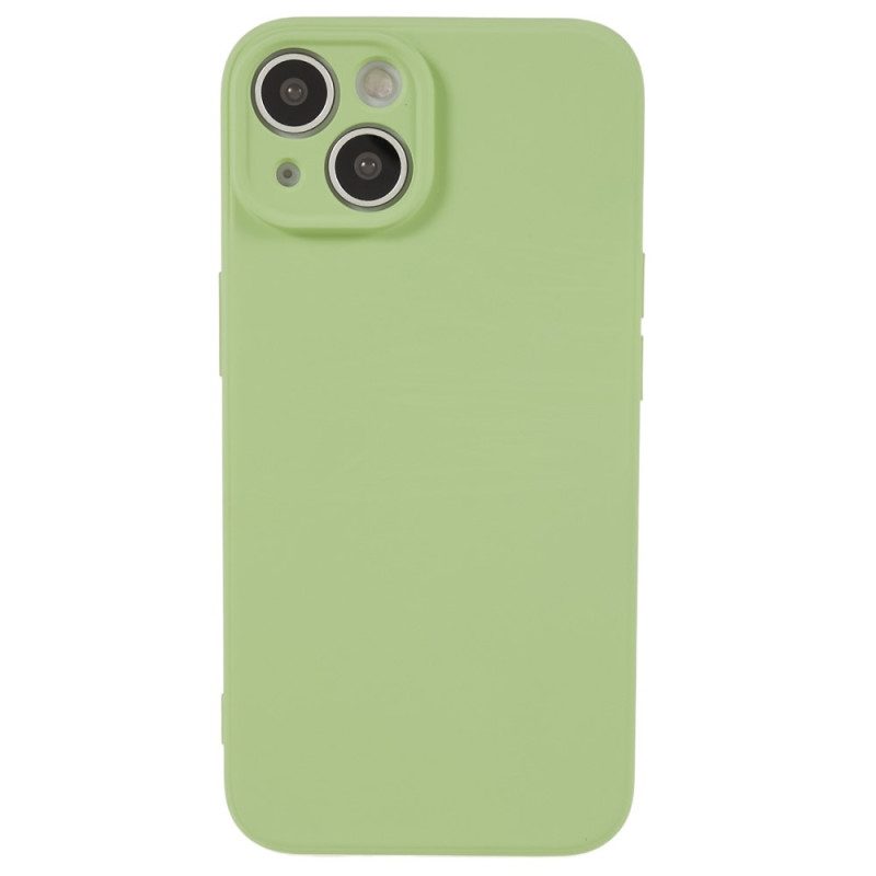 Cover iPhone 15 Plus Silicone Pastello E Microfibra