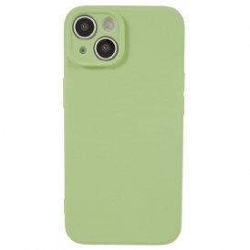 Cover iPhone 15 Plus Silicone Pastello E Microfibra