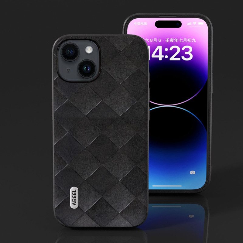 Cover iPhone 15 Plus Stile Tessuto Abeel