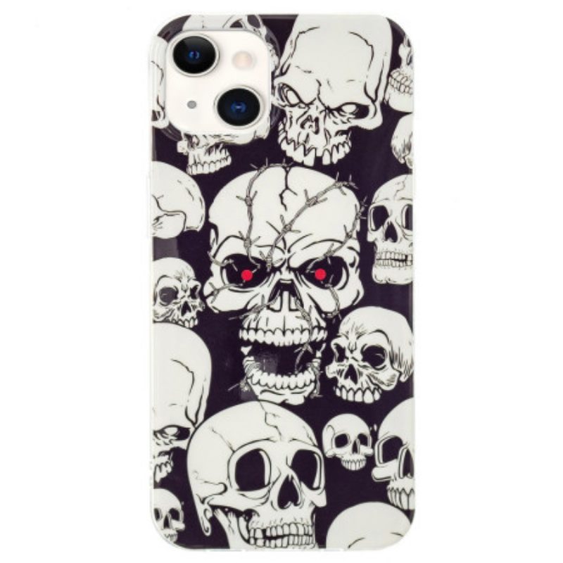 Cover iPhone 15 Plus Teschi Fluorescenti