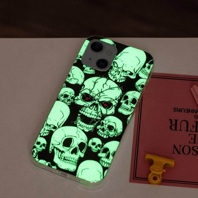 Cover iPhone 15 Plus Teschi Fluorescenti