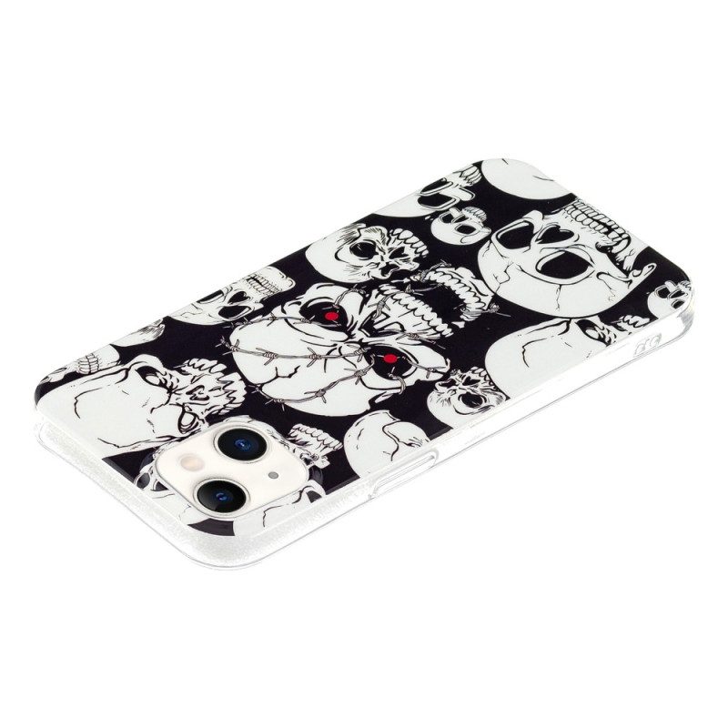 Cover iPhone 15 Plus Teschi Fluorescenti