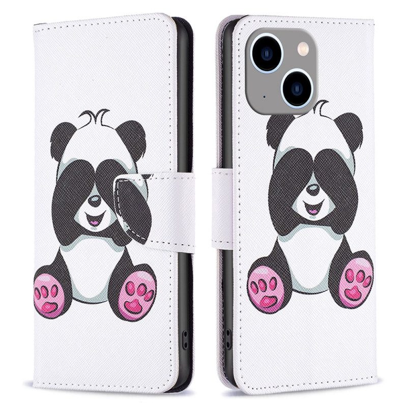 Custodia A Portafoglio iPhone 15 Plus Panda