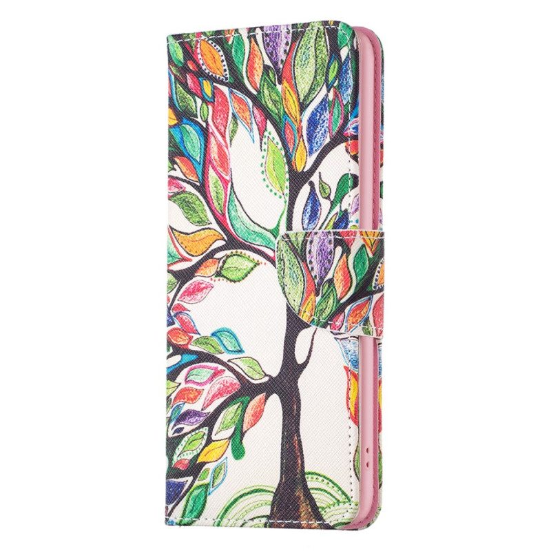 Custodia in pelle iPhone 15 Plus Albero