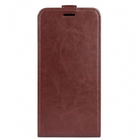 Custodia in pelle iPhone 15 Plus Folio Cover Patta Verticale