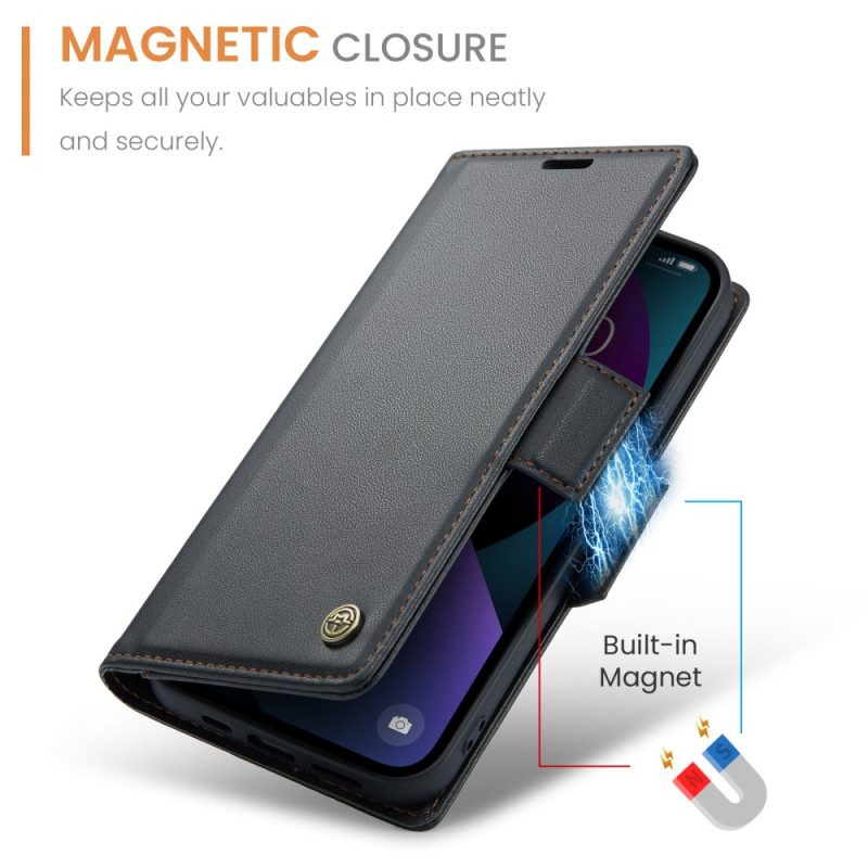 Custodia in pelle iPhone 15 Plus Stile In Pelle Caseme