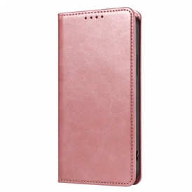 Folio Cover iPhone 15 Plus Custodia in pelle Classico Effetto Pelle