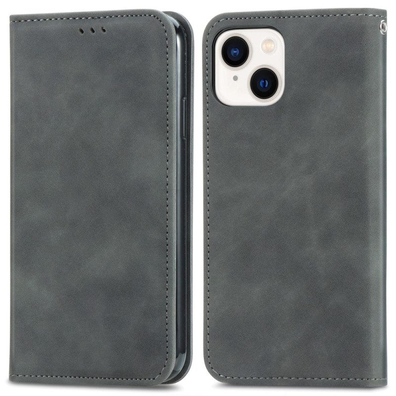 Folio Cover iPhone 15 Plus Custodia in pelle Morbida Ecopelle