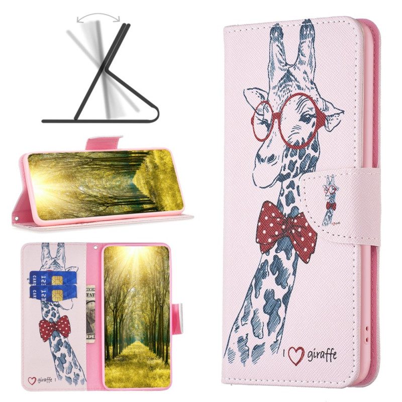 Folio Cover iPhone 15 Plus Giraffa Intello