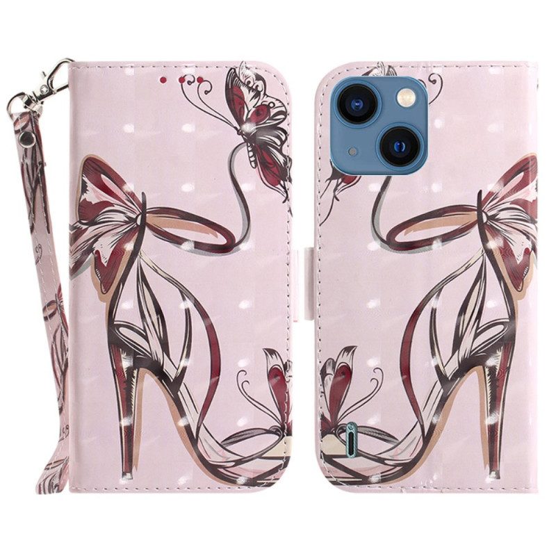 Folio Cover iPhone 15 Plus Pompa A Cinghia