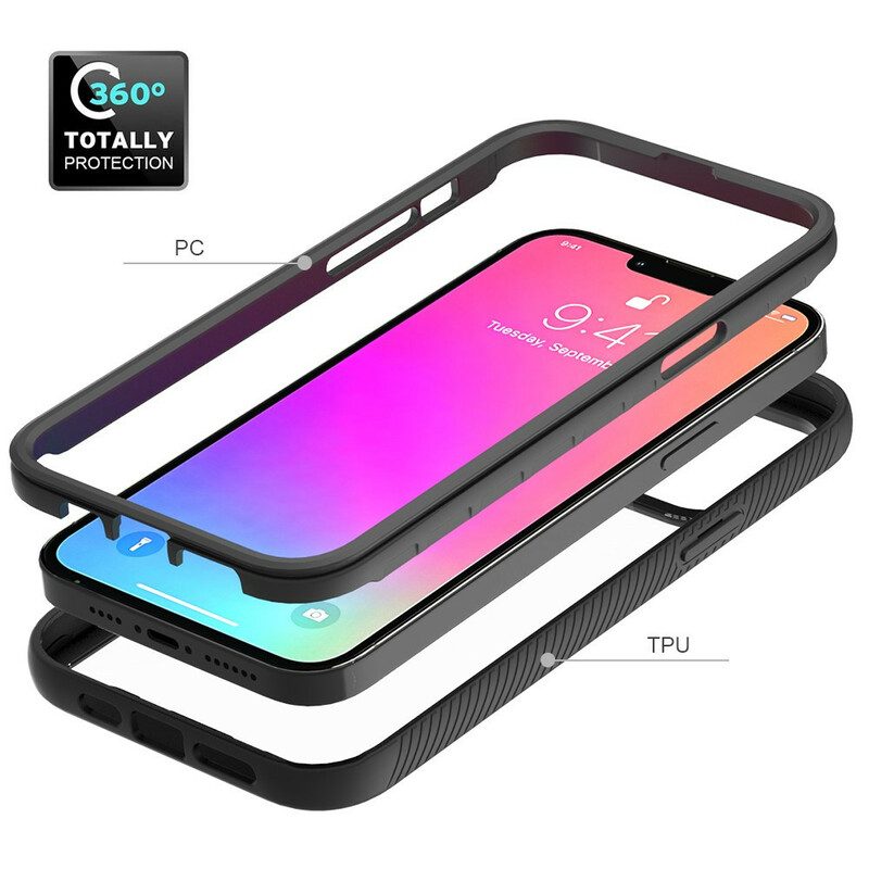 Cover iPhone 13 Pro Max Bordi In Silicone Dal Design Ibrido