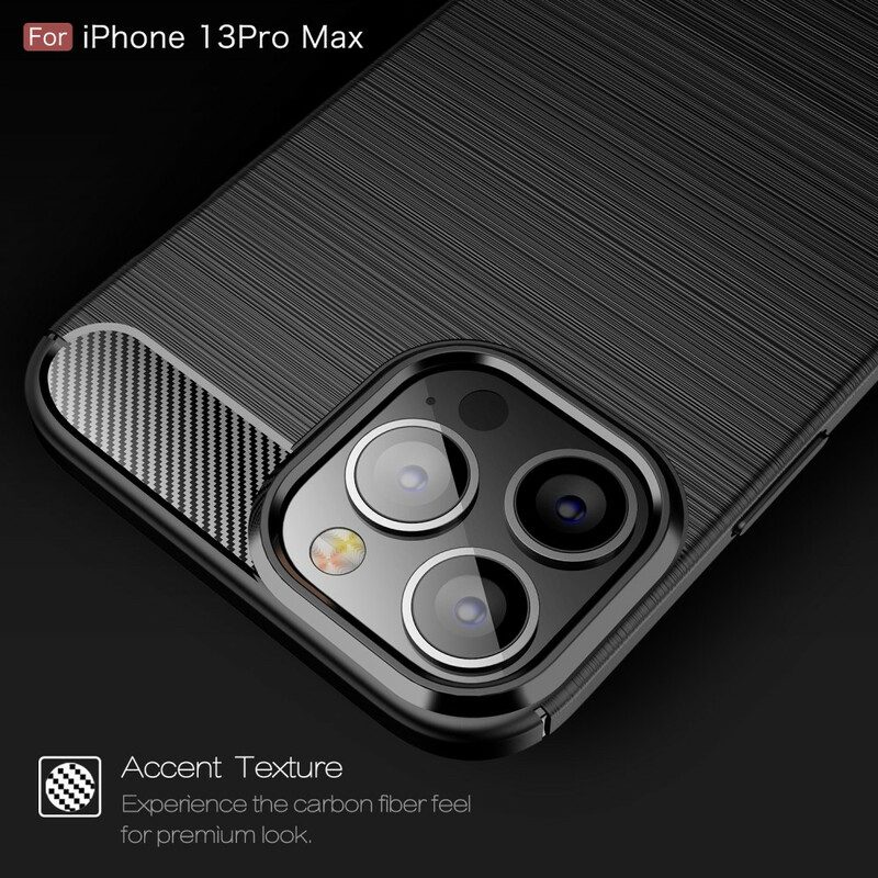 Cover iPhone 13 Pro Max Fibra Di Carbonio Spazzolata