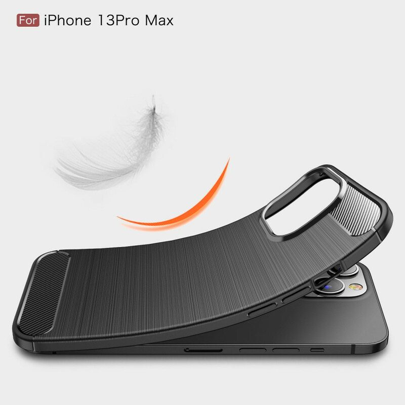 Cover iPhone 13 Pro Max Fibra Di Carbonio Spazzolata