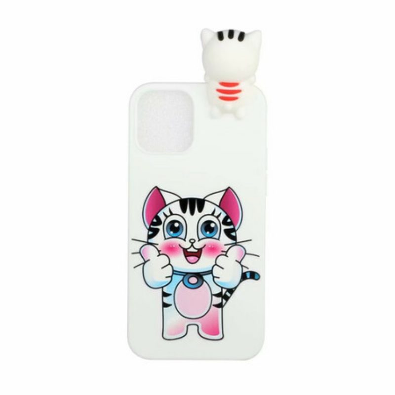 Cover iPhone 13 Pro Max Gatto Divertimento 3d