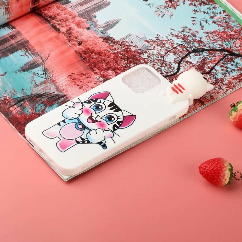 Cover iPhone 13 Pro Max Gatto Divertimento 3d