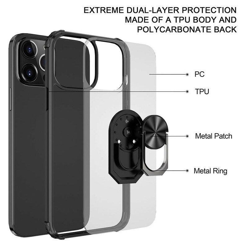 Cover iPhone 13 Pro Max Ibrido Ad Anello Premium