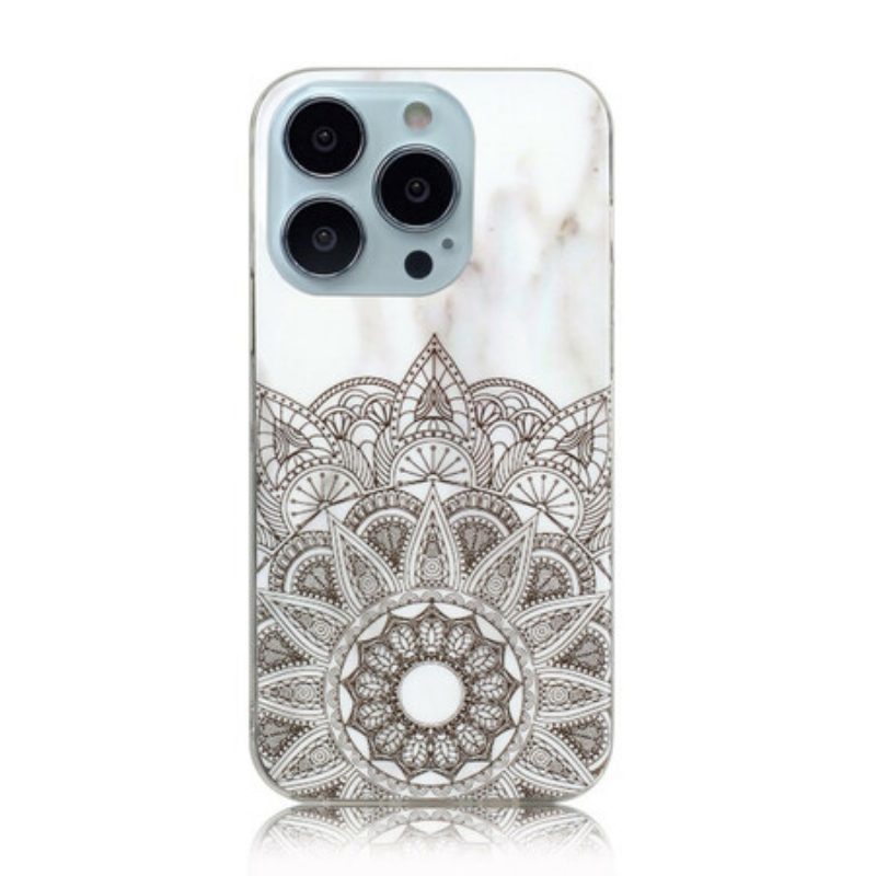 Cover iPhone 13 Pro Max Mandala Marmorizzato