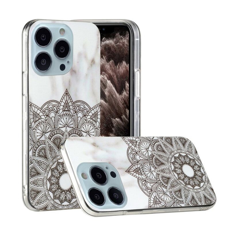 Cover iPhone 13 Pro Max Mandala Marmorizzato