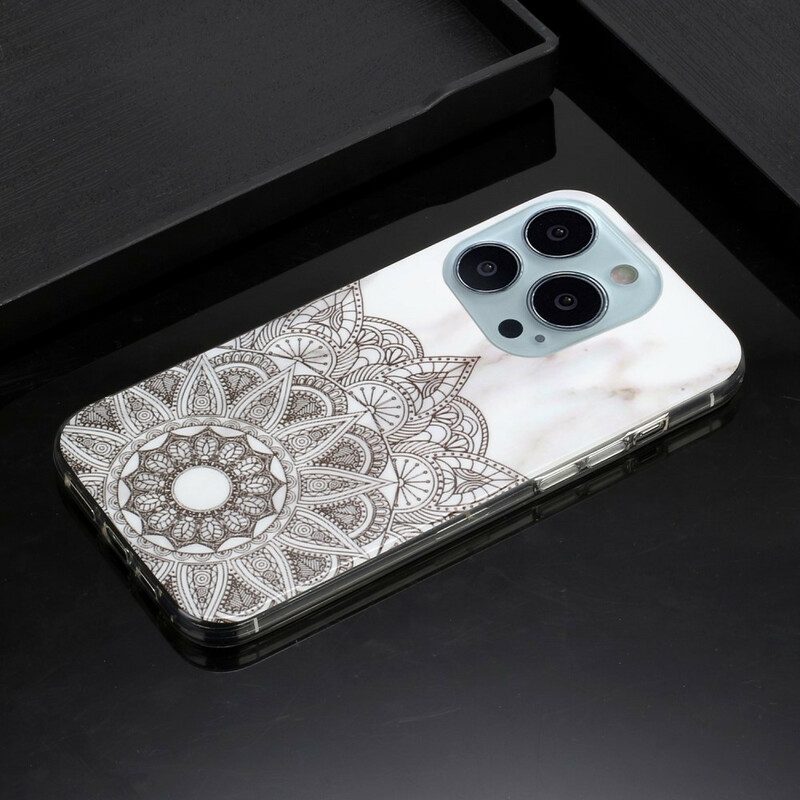 Cover iPhone 13 Pro Max Mandala Marmorizzato