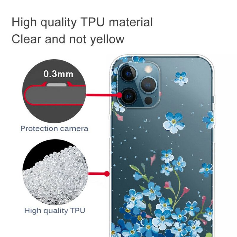 Cover iPhone 13 Pro Max Mazzo Di Fiori Blu