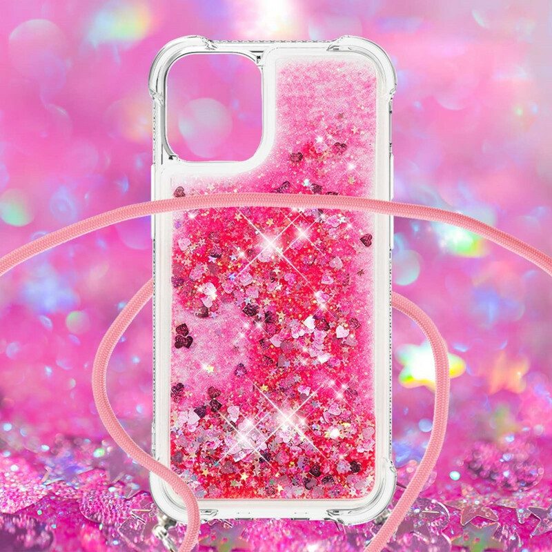 Cover iPhone 13 Pro Max Paillettes Con Coulisse