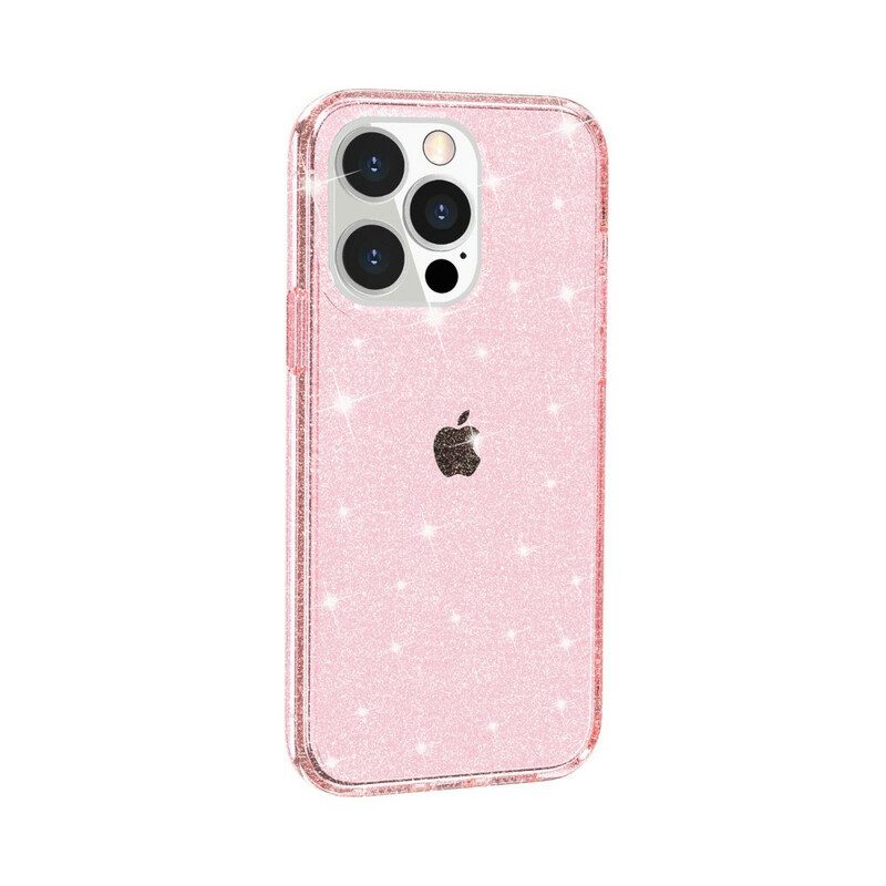 Cover iPhone 13 Pro Max Paillettes Trasparenti