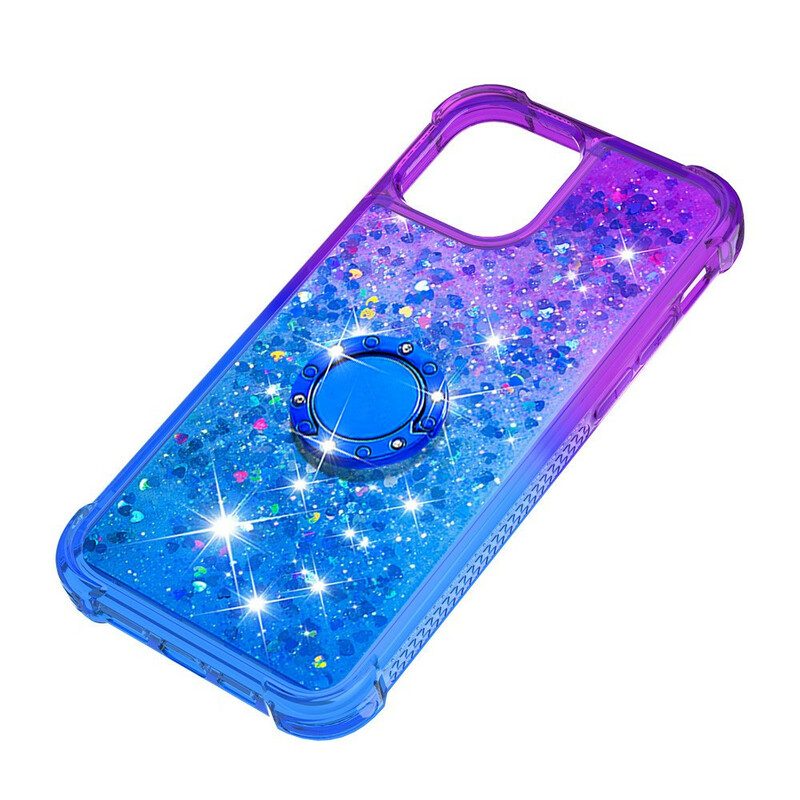 Cover iPhone 13 Pro Max Staffa Ad Anello Glitterata