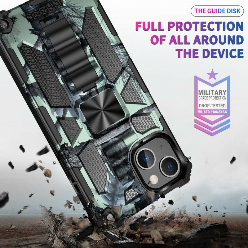 Cover iPhone 13 Pro Max Supporto Rimovibile Mimetico