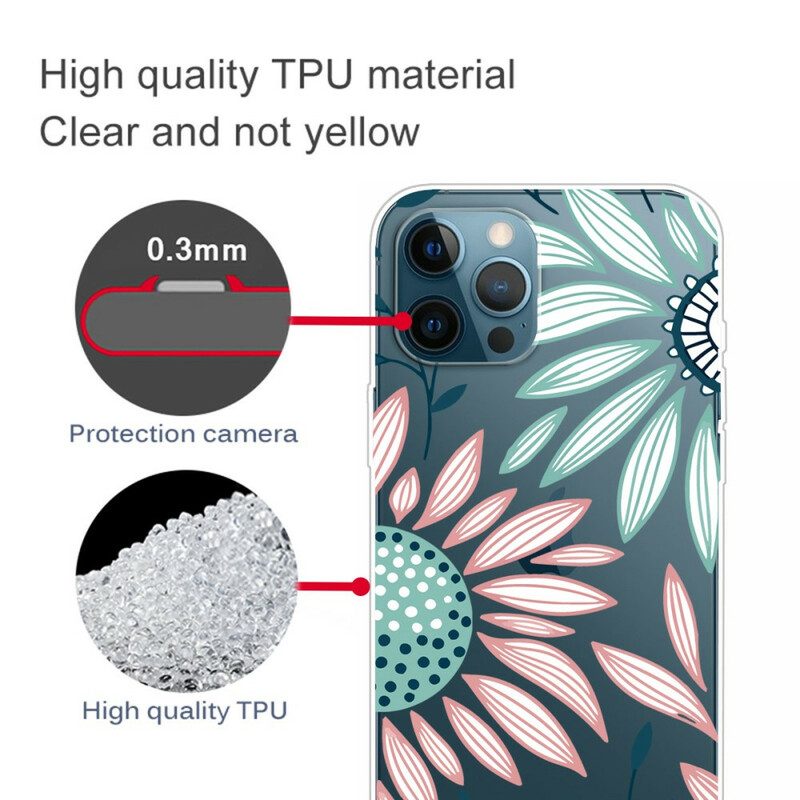 Cover iPhone 13 Pro Max Un Fiore Trasparente