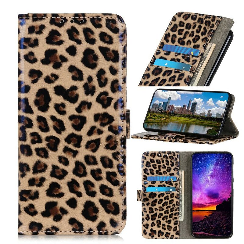 Custodia A Portafoglio iPhone 13 Pro Max Leopardo Semplice