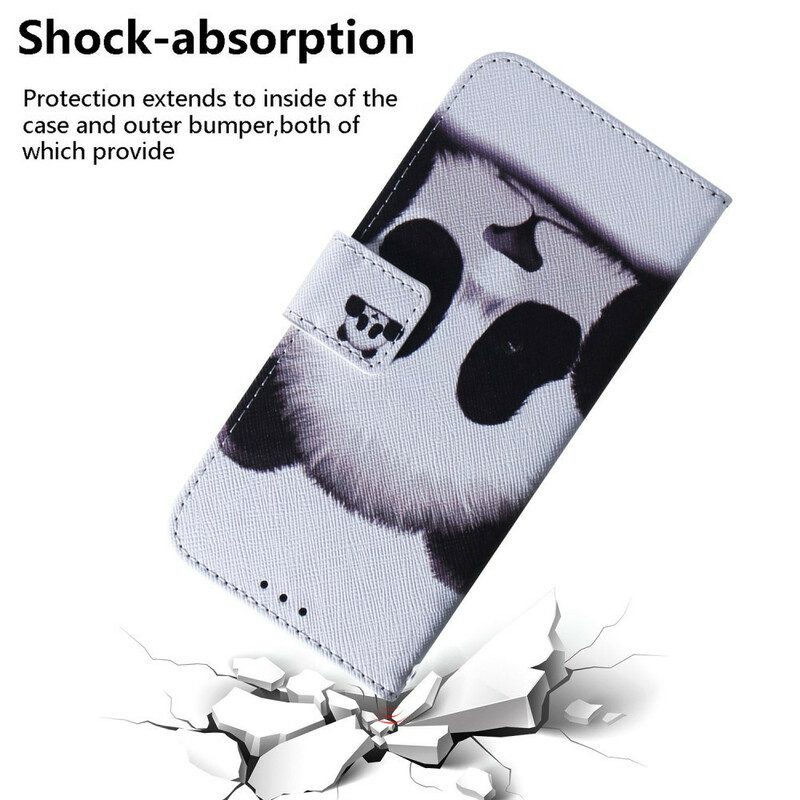 Custodia in pelle iPhone 13 Pro Max Faccia Da Panda