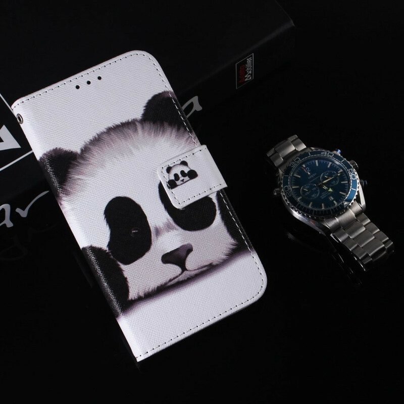 Custodia in pelle iPhone 13 Pro Max Faccia Da Panda