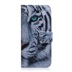 Custodia in pelle iPhone 13 Pro Max Faccia Da Tigre