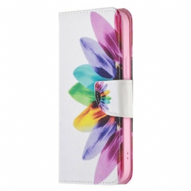 Custodia in pelle iPhone 13 Pro Max Fiore Dell'acquerello