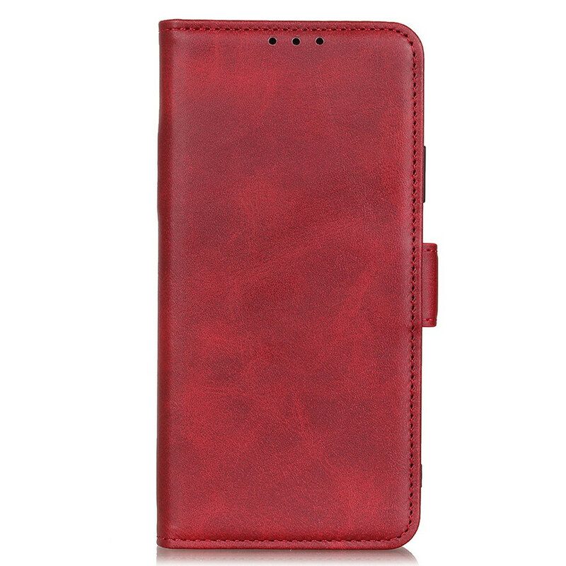 Custodia in pelle iPhone 13 Pro Max Folio Cover Doppio Lembo