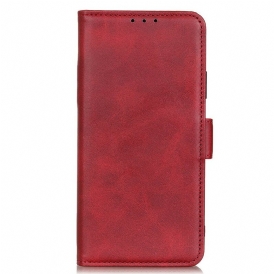 Custodia in pelle iPhone 13 Pro Max Folio Cover Doppio Lembo